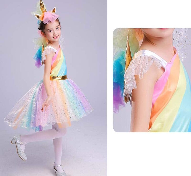 Rainbow Unicorn dress costume for kids singapore