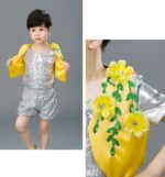 yellow modern Sequins dance costume