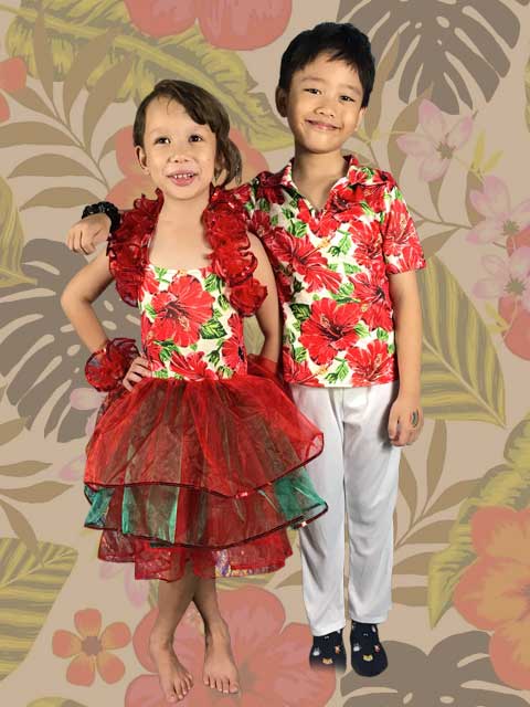 Hawaiian Dance Series costume for kids singapore