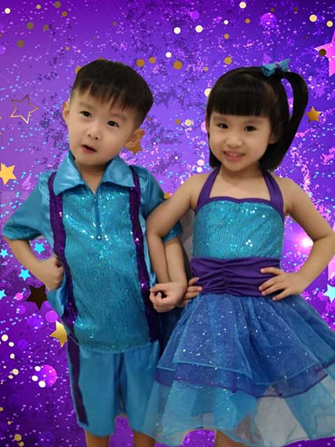 Purple Rain kids shinny dance costume Singapore