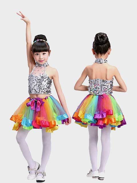 child rainbow tutu