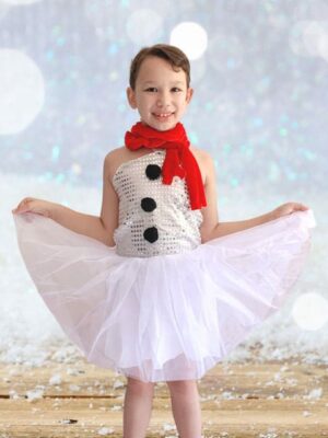Snowgirl With Scarf dress for girl