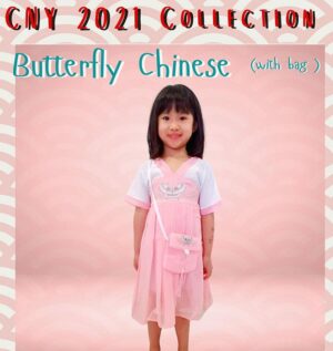 Butterfly Chinese with bag Dress Chinese New Year 2021 Wear