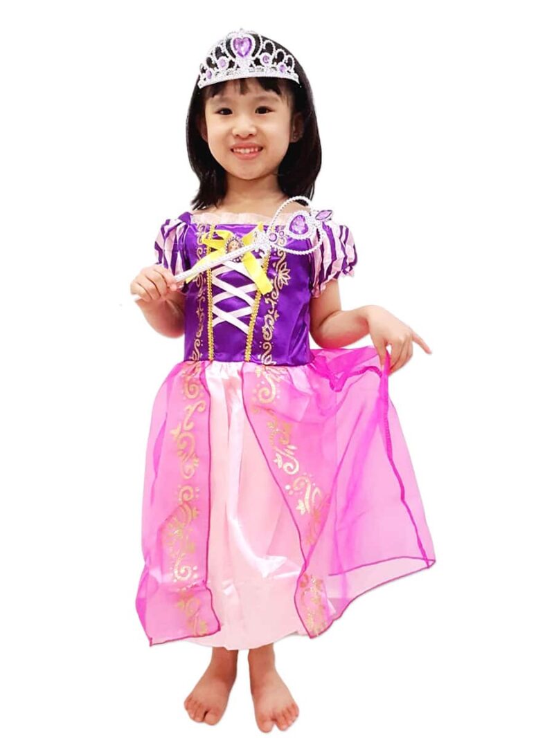 rapunzel kids dress costume