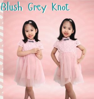 Blush Grey Knots cny dress