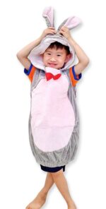 Children Grey Bunny plush Jumpsuit Costume