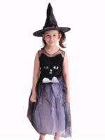 Cat Witch Costume Dress with Hat