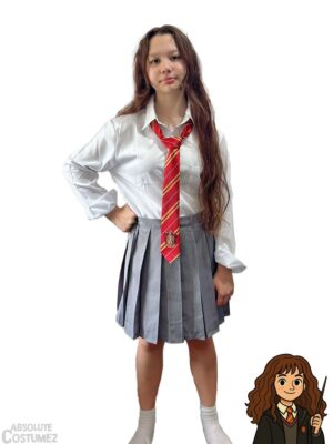Hermione Blouse Pleated Skirt with tie