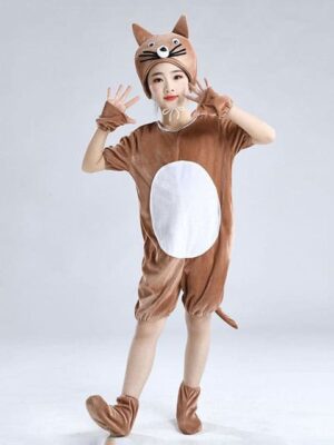 Brown Cat jumpsuit costumes