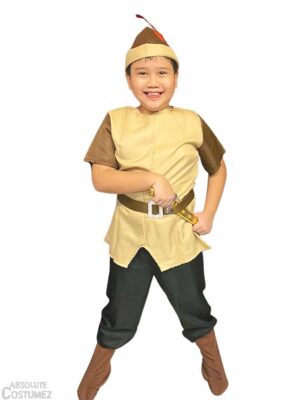 Robinhood the famous book character costume for children 6-9 years old