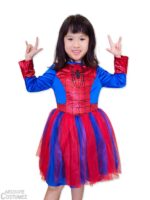 Girl Spidey the female sidekick of the famous super hero costume for children 5 to 8 years