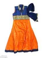 Deepavali festival Orange Ocean girl dress.