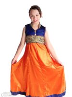 Deepavali festival Orange Ocean girl dress.