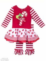 Xmas Polka Dot Candy cane Dress