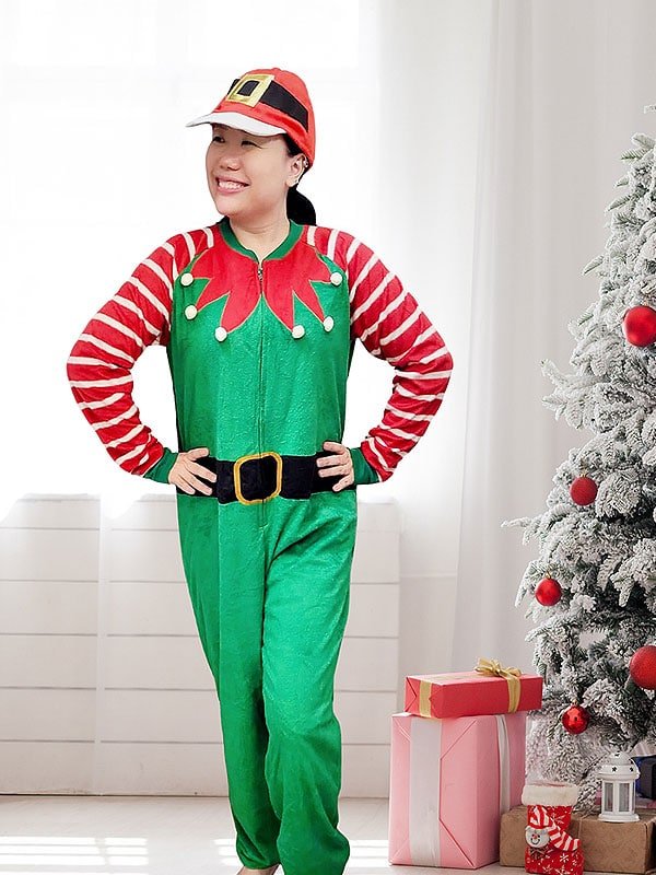 Adult Elf Onesie outfit