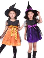 Purple Witch dress can magically convert your children into cute villain wizards