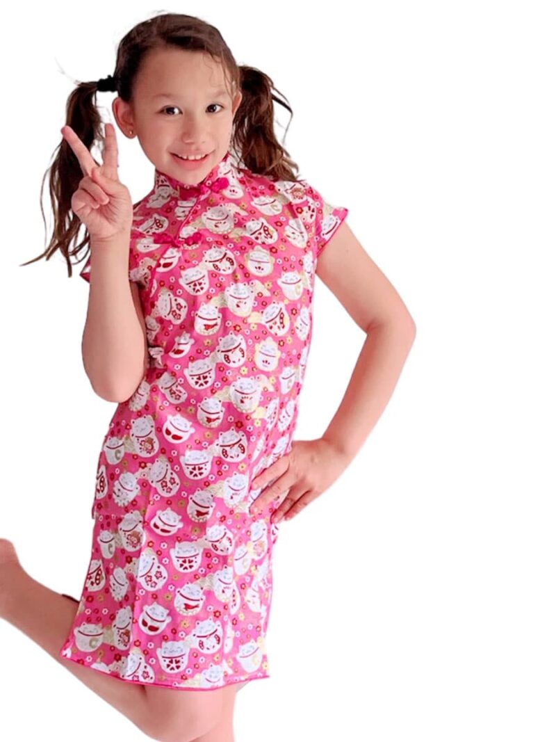 Fortune Kitty Cheongsam a funny dress for lunar New Year 2022