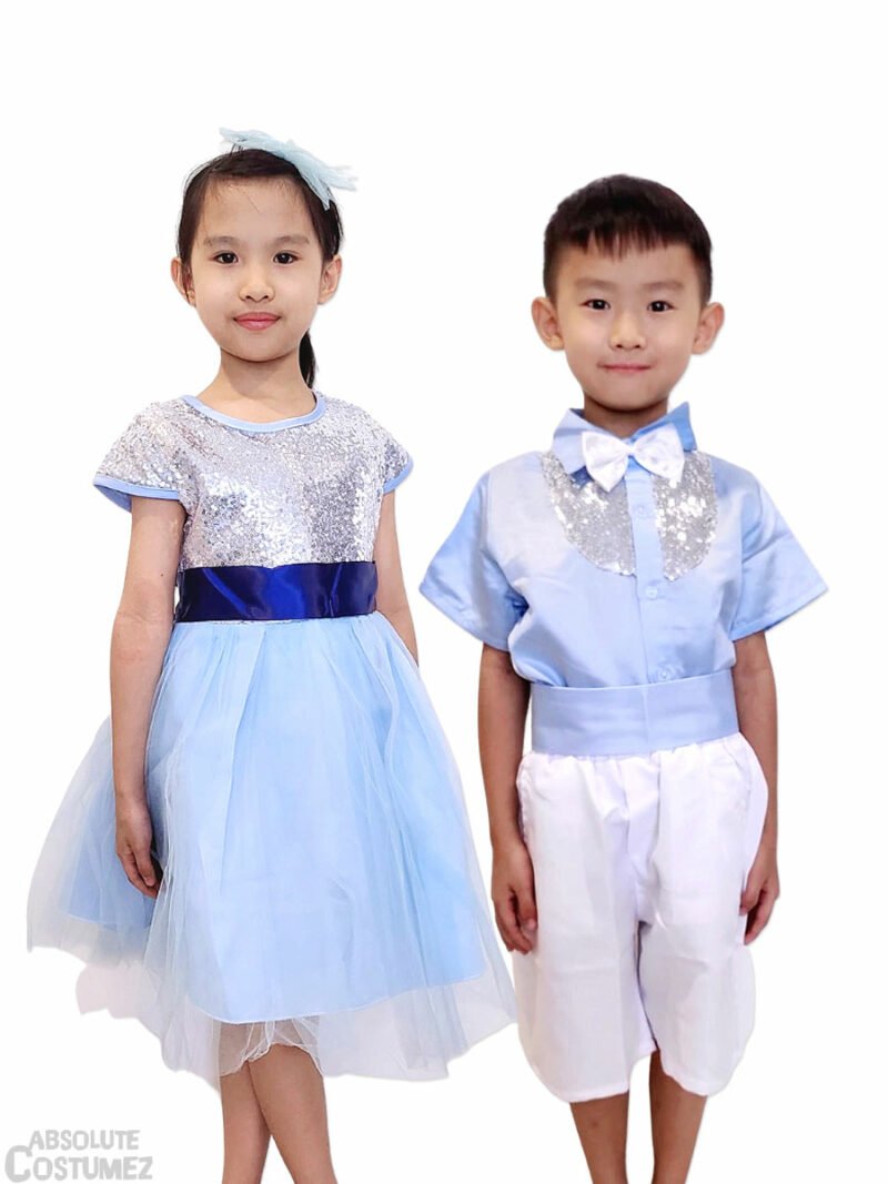 Blue Shimmer dance wear for boys and girls singapore