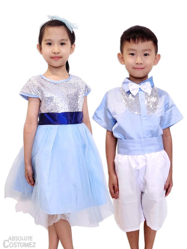 Blue Shimmer dance wear for boys and girls singapore