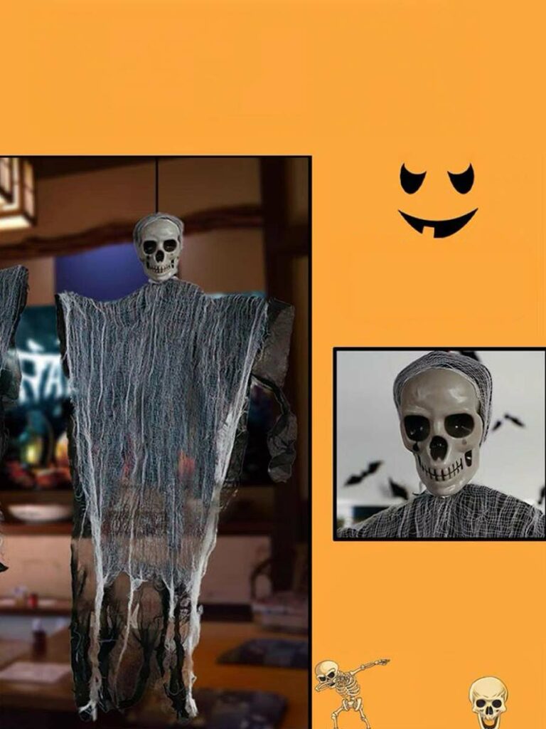 Melting Skeleton Hanging Head Halloween Items Unisex main image 0