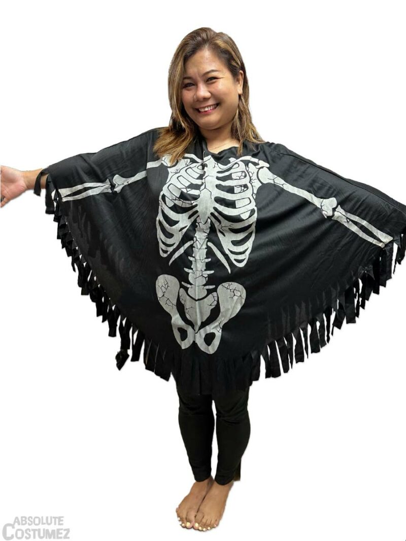 Adult Skeleton Poncho Top Costume singapore