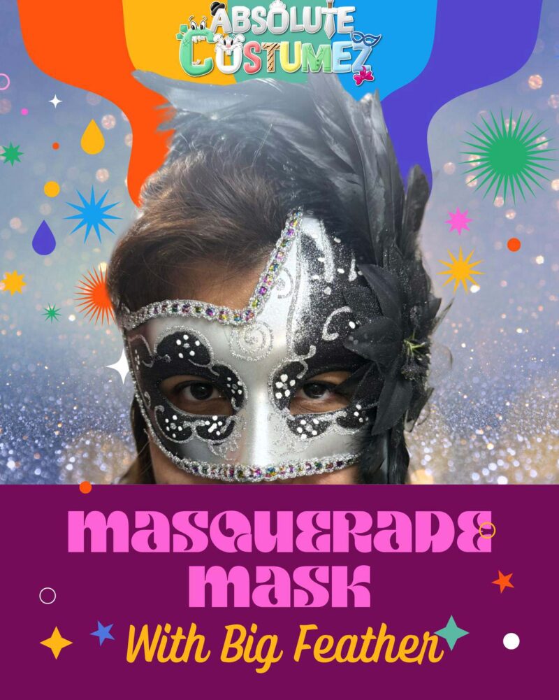 Masquerade Mask with Feather singapore