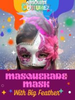 Masquerade Mask with Feather singapore