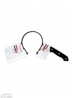 Bloody cleaver headband with blood splatters, Halloween costume accessory Singapore