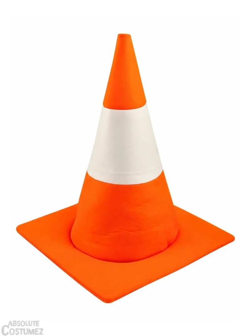 Traffic cone funny hat in orange and white, costume accessory Singapore